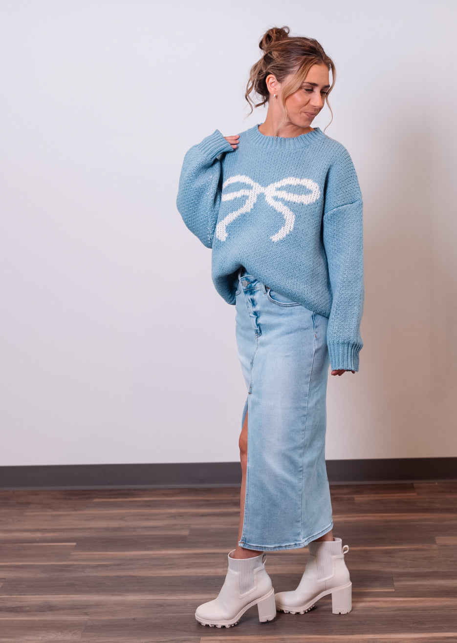 Hallie Denim Midi Skirt