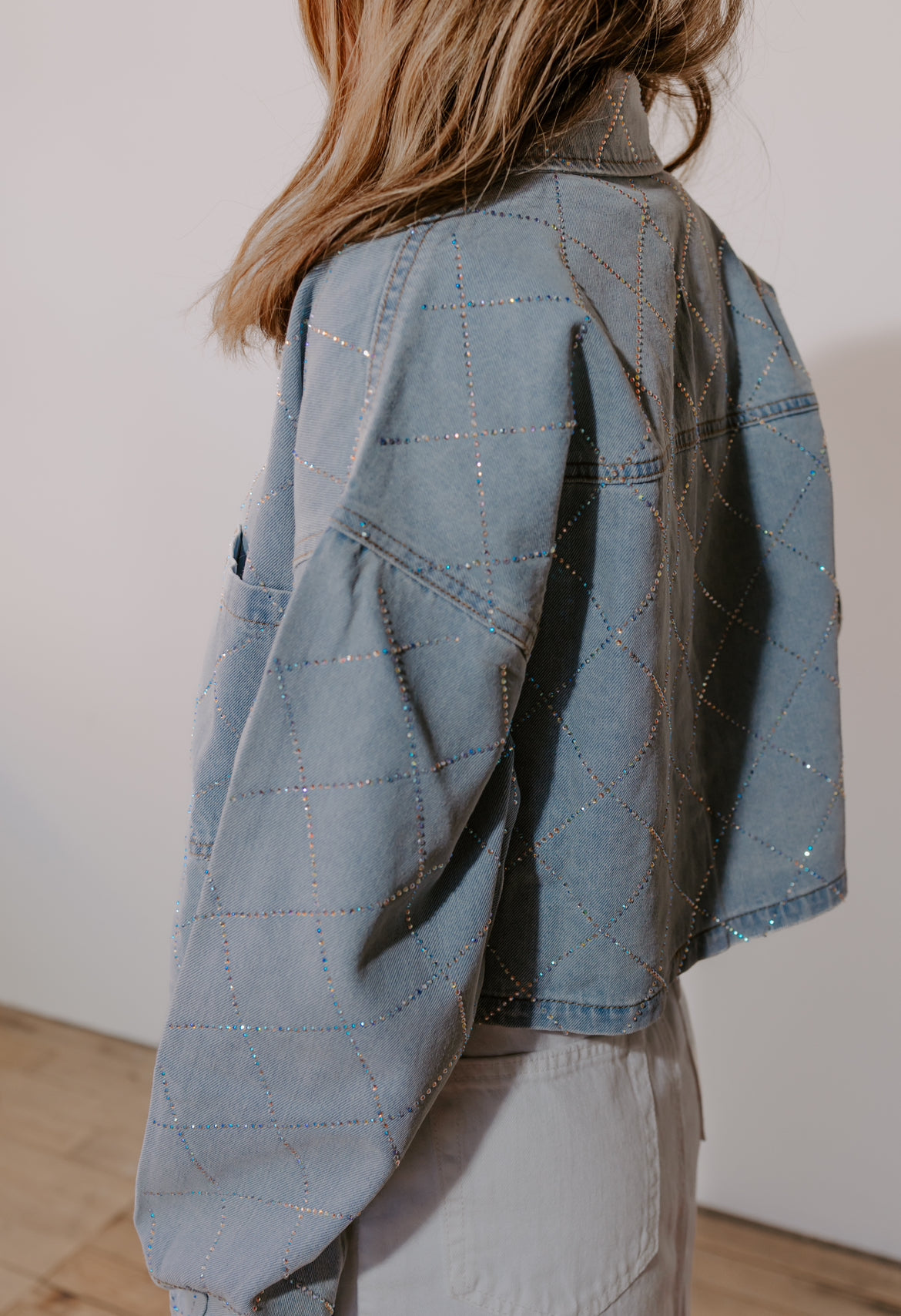 Kandice Rhinestone Denim Jacket