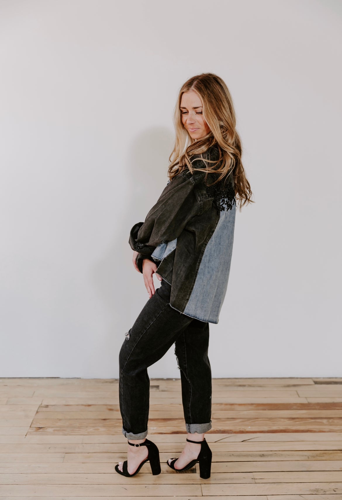 Colby Denim Pullover Top