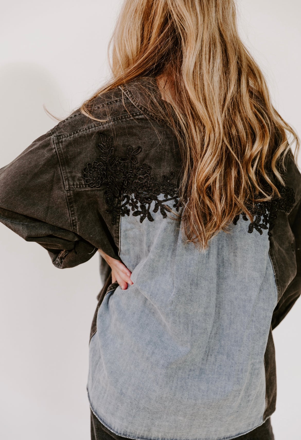 Colby Denim Pullover Top