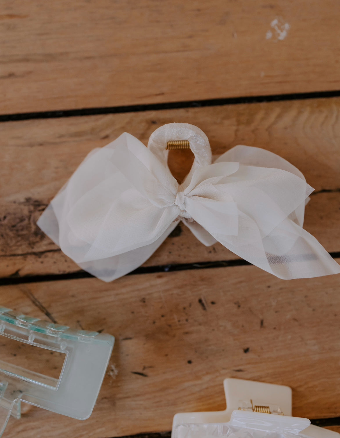 Chiffon Bow Claw Clip