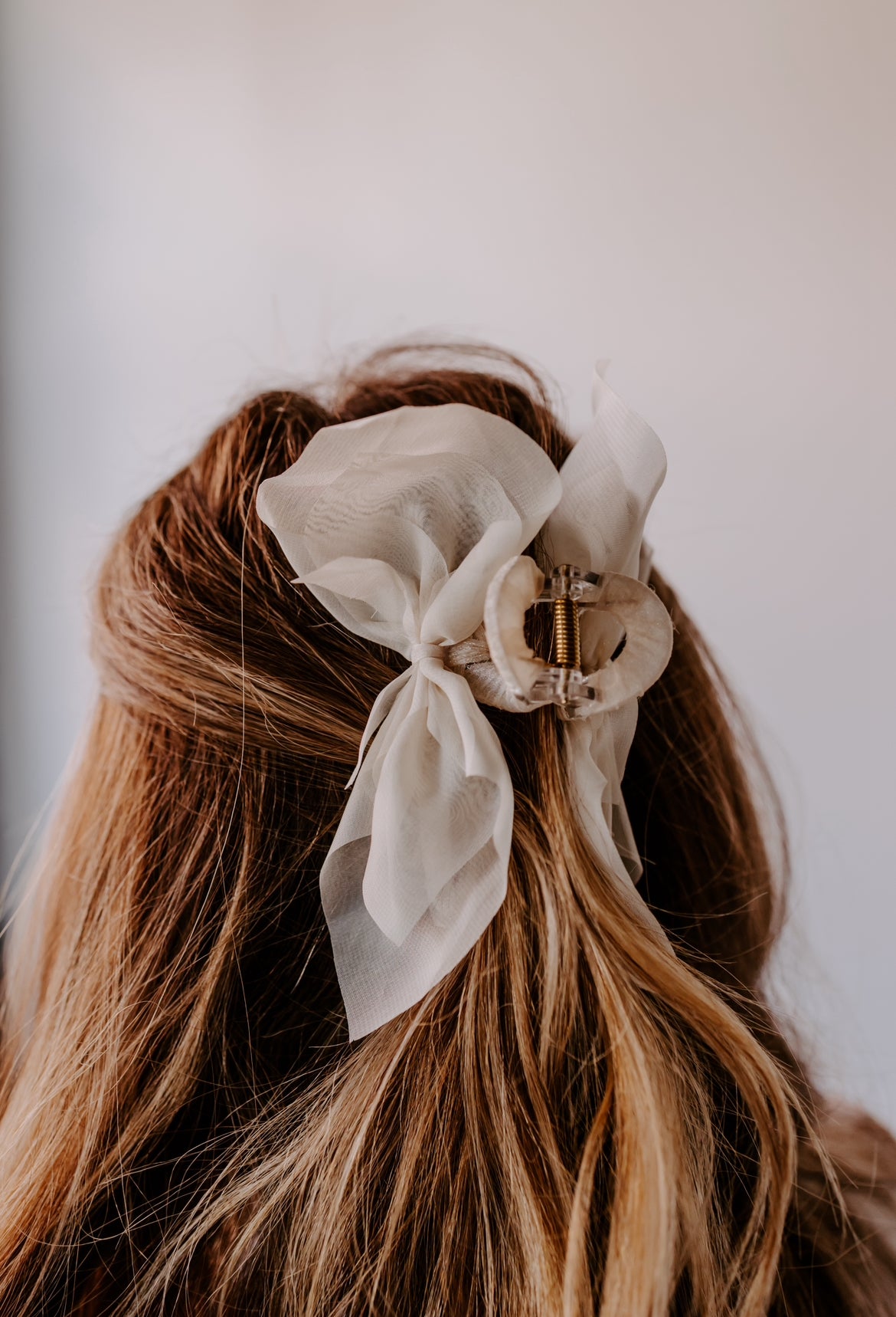 Chiffon Bow Claw Clip