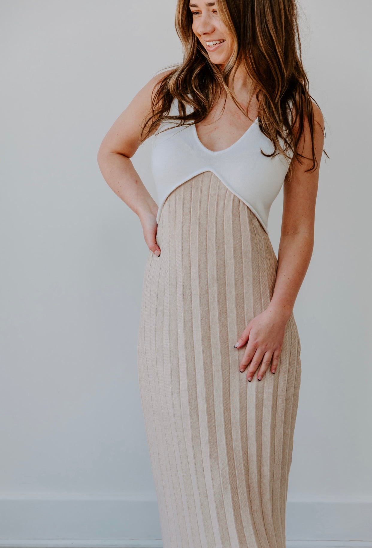 Maisy Colorblock Midi Dress