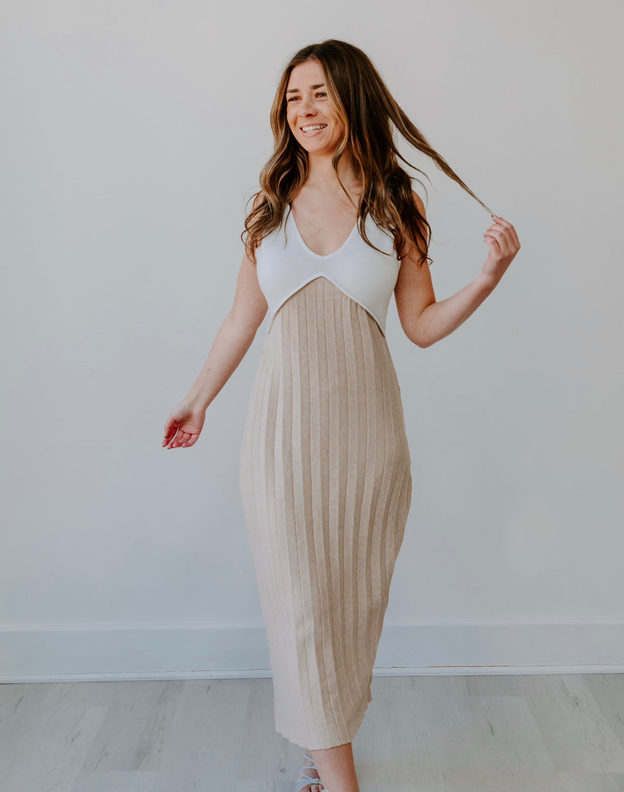Maisy Colorblock Midi Dress