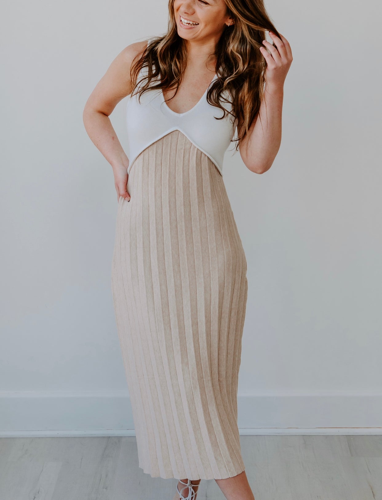 Maisy Colorblock Midi Dress