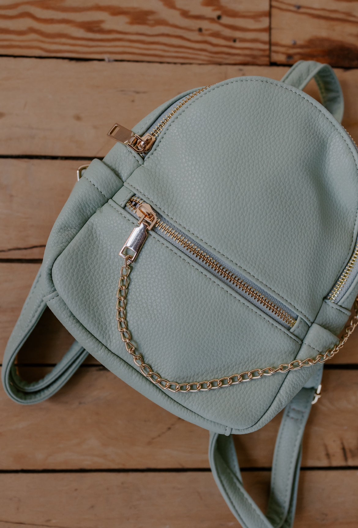 Mini Mint Backpack Purse