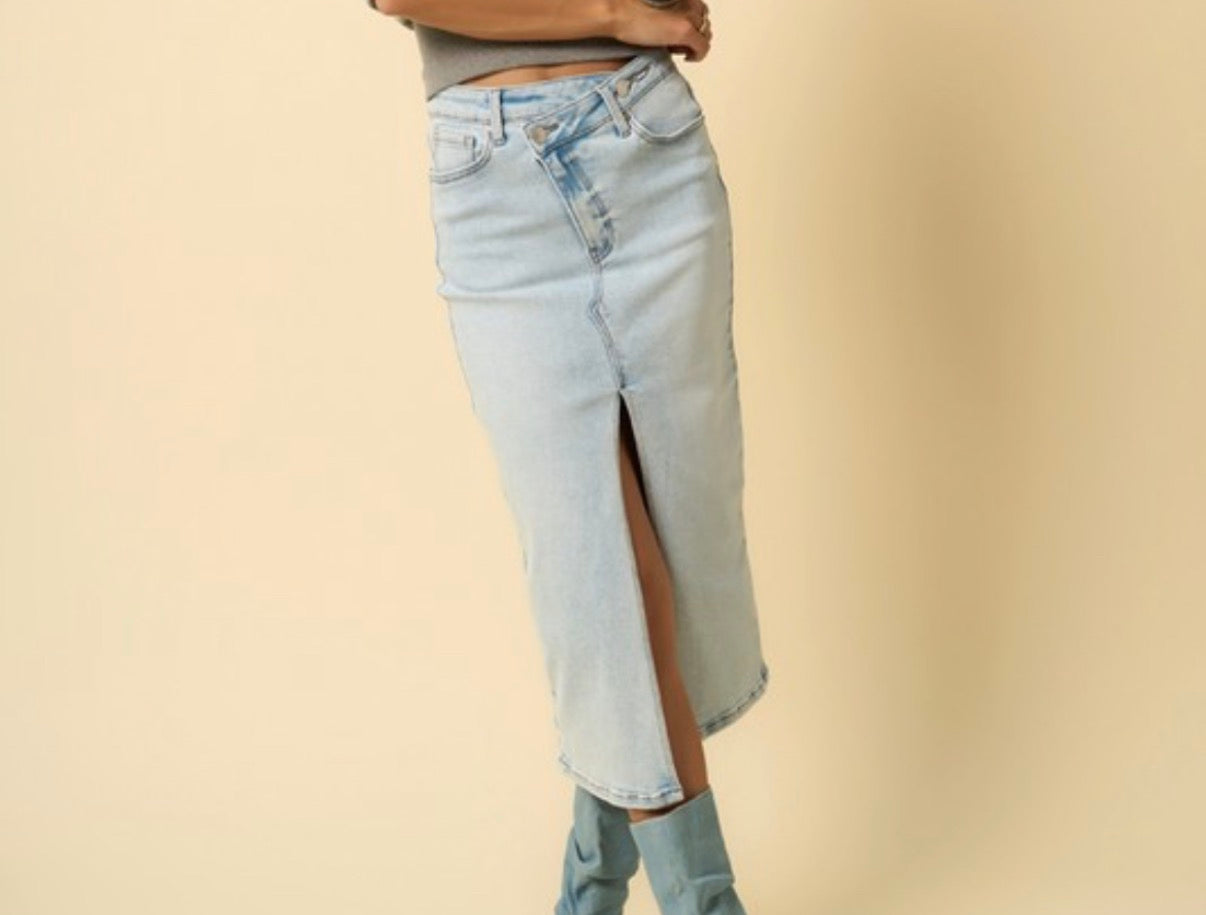 Hallie Denim Midi Skirt