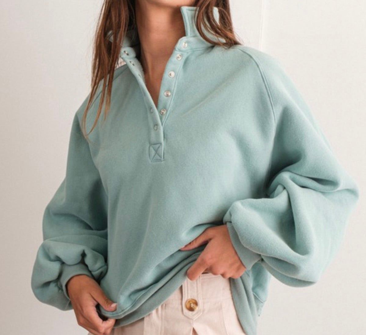 Macie Pullover Sweatshirt - Sage
