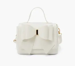 Bow Crossbody Purse - White