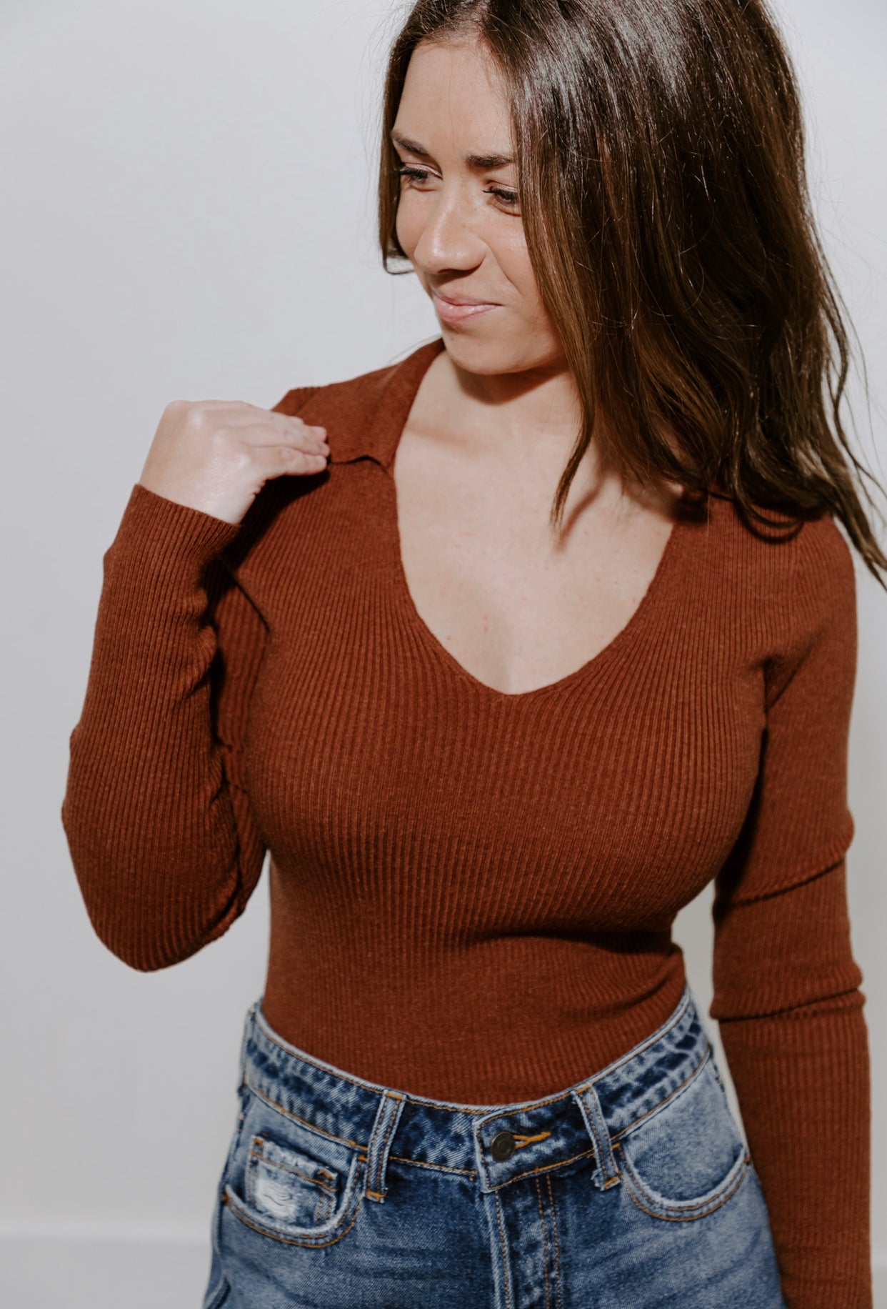 Auburn Collar Top