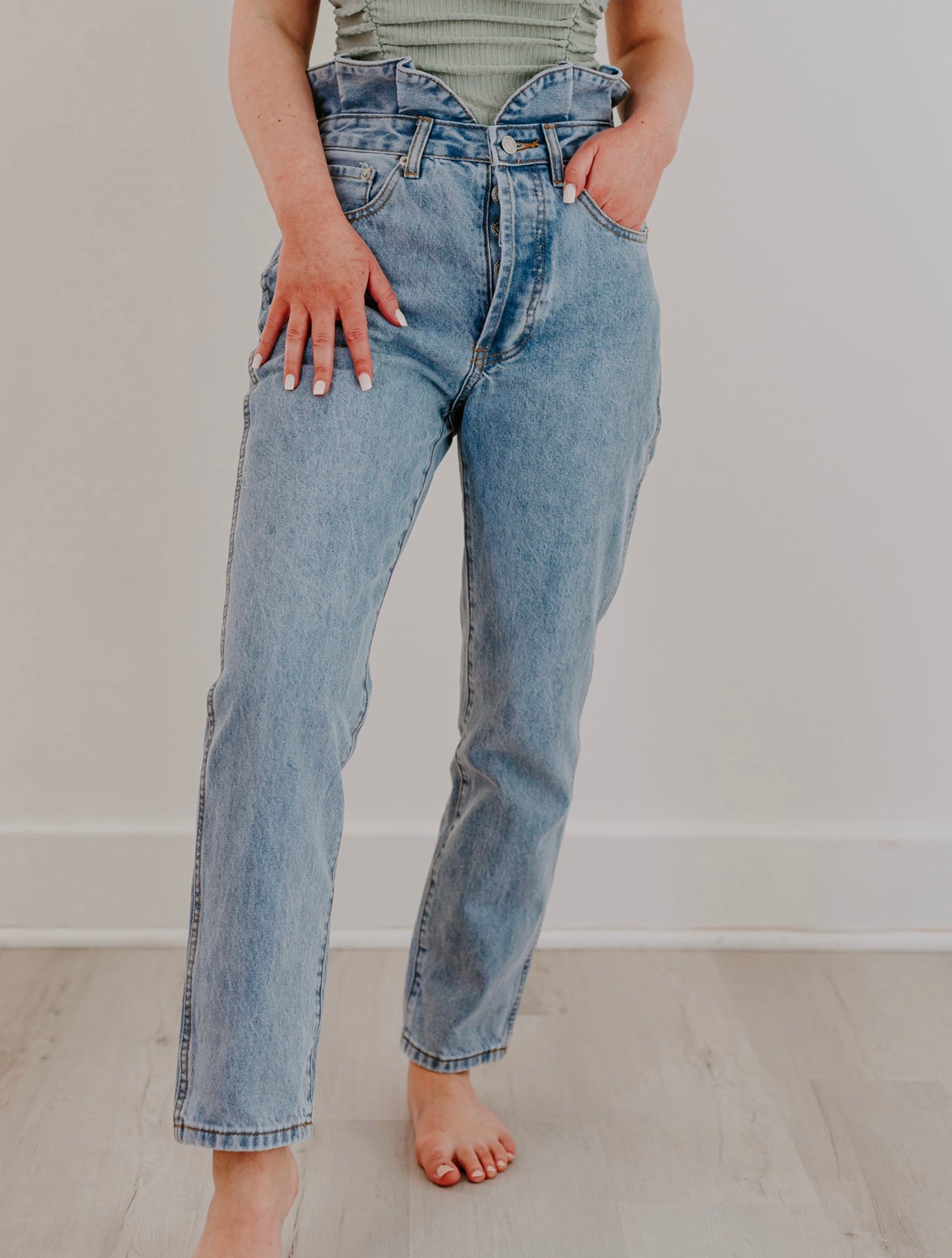 Rina Ruffle Jeans